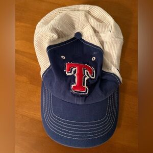 '47 Brand Texas Rangers White and Blue Trucker Hat